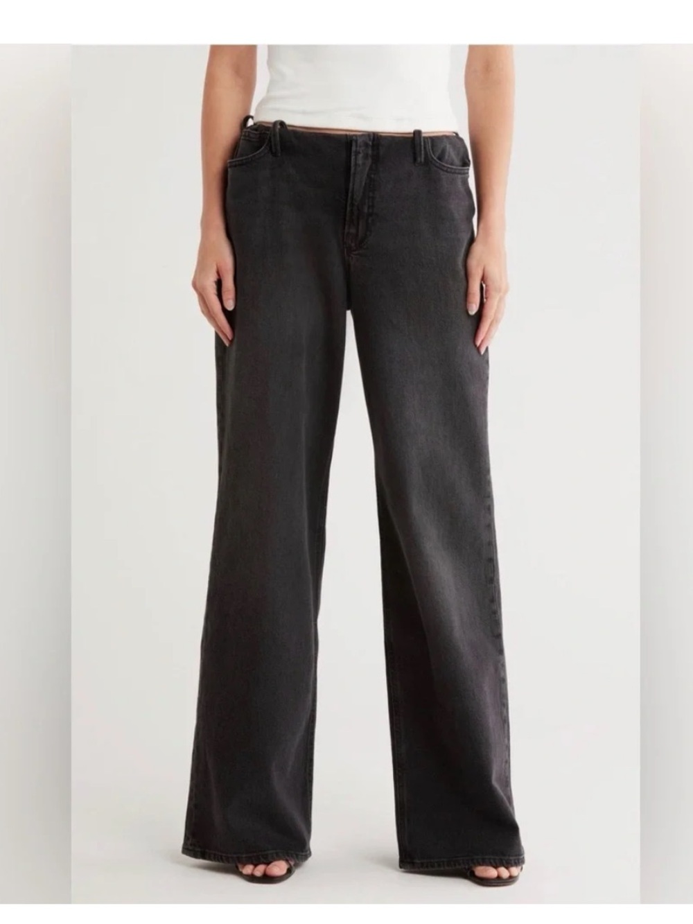 Good American‎ Wide Leg Pull-On Jeans